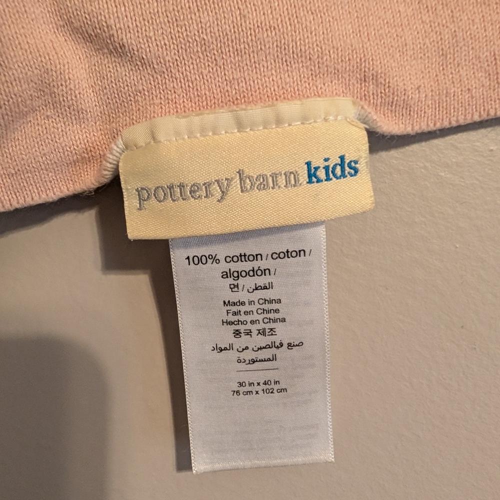 Pottery Barn Kids Pink and Cream Blanket - Picture 4 of 4